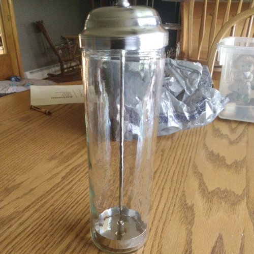 Vintage glass straw - straw, dispenser
